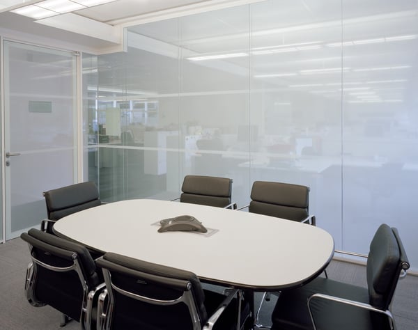 Office conference room window graphics white film